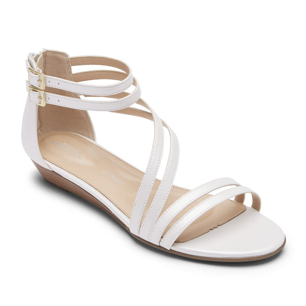 Sandalias Rockport Mujer Mexico - Total Motion Zandra Asymmetrical Blancos - ZCJIS8279